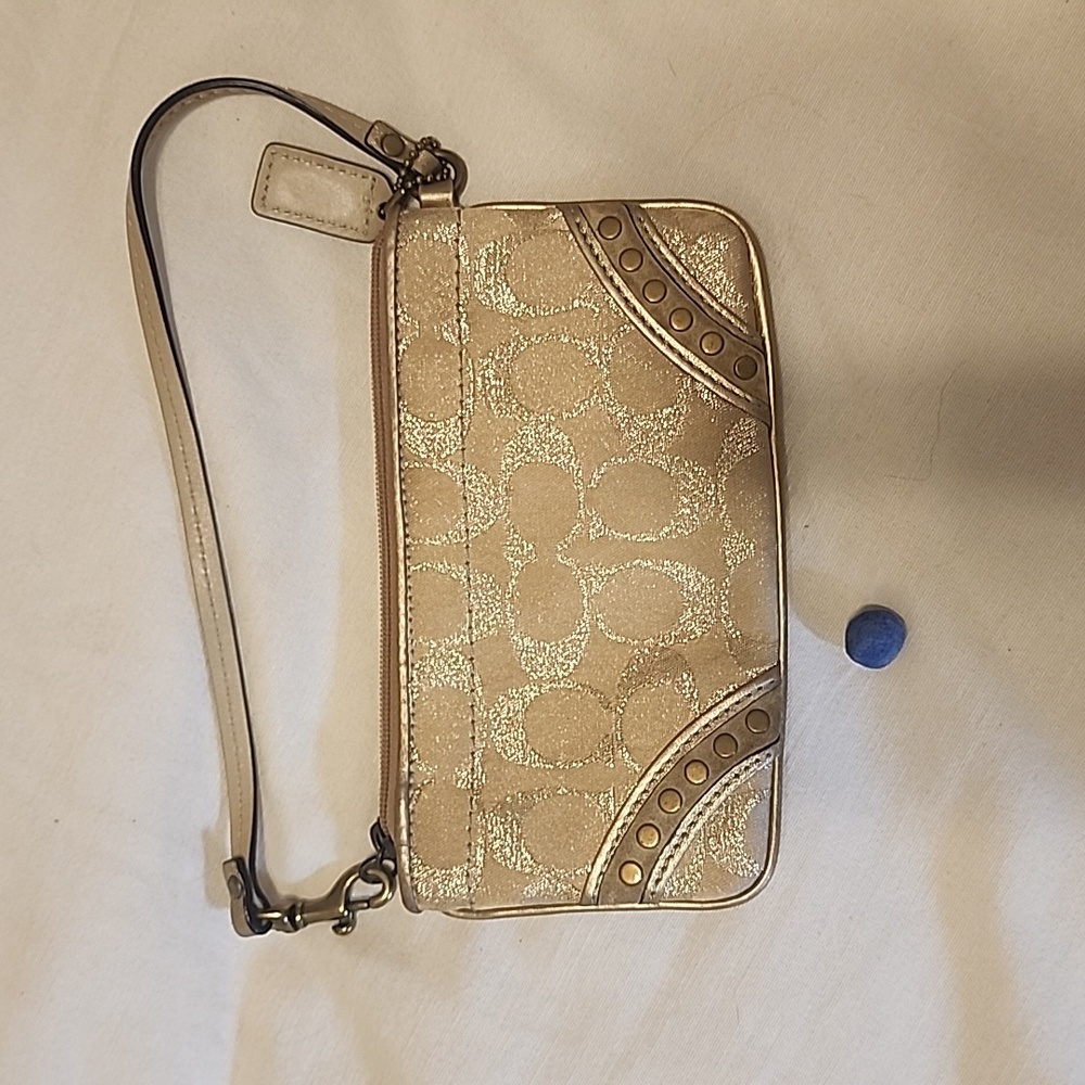 Gold Coach wristlet